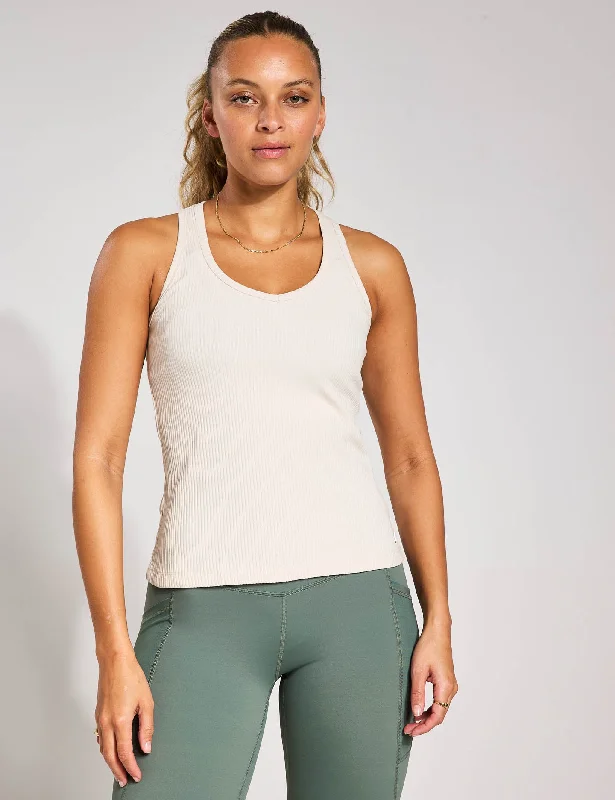 Leera Tank - Sand striped tank top
