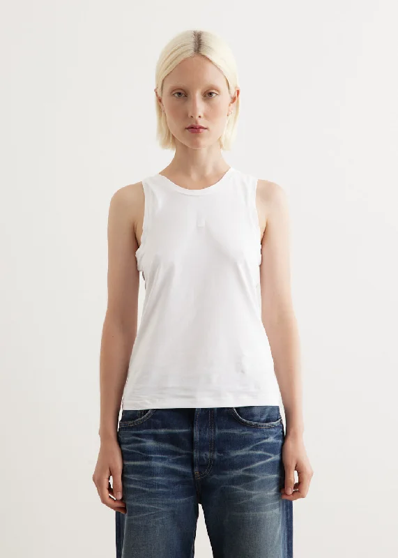 Elando Face Tank Top lime green tank