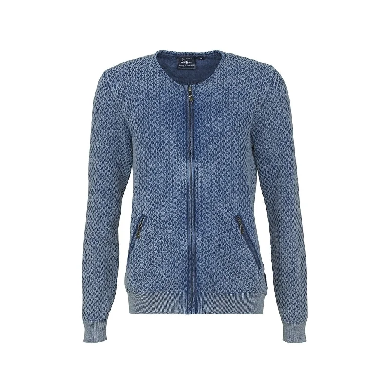 Lou Anne Long Sleeve Cardigan - Sky Wash Spandex Blend Rayon Blend Denim Blend