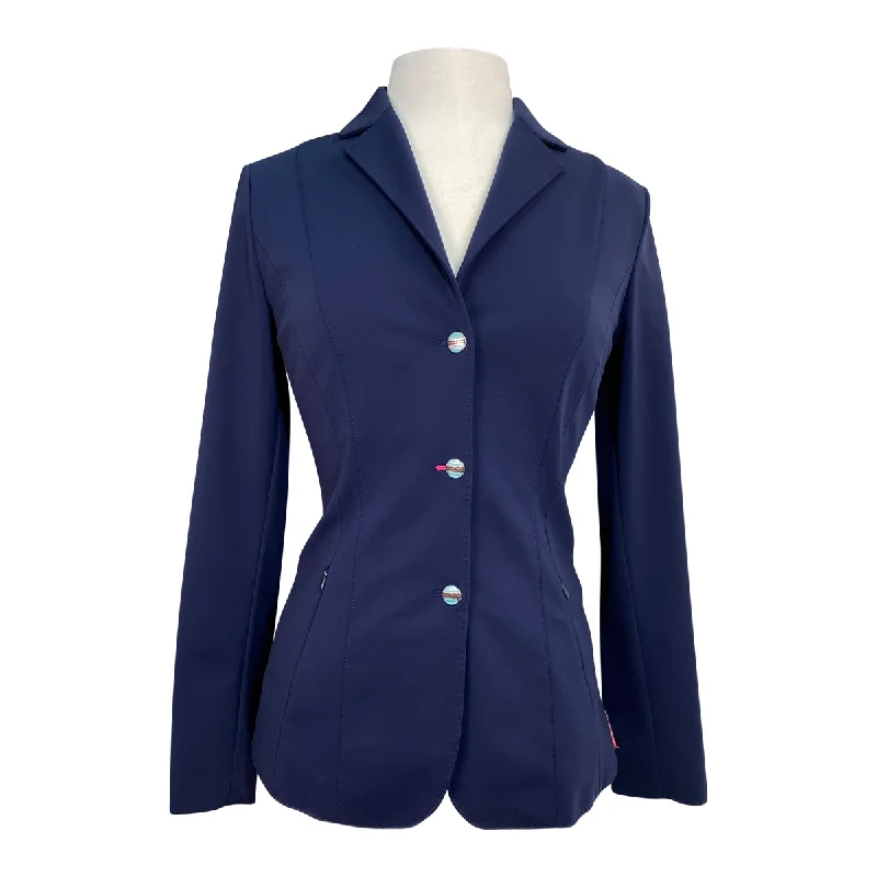 Animo 'Lud' Show Jacket in Navy - Women's IT 42/US 8 Denim Fabric Leather Fabric Suede Fabric Animo 'Lud' Show Jacket in Navy - Women's IT 42/US 8 Denim Fabric Leather Fabric Suede Fabric