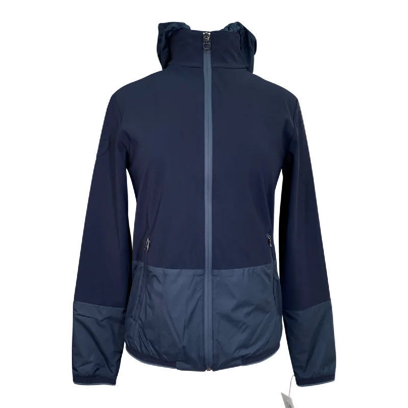 Cavalleria Toscana Jersey Nylon Jacket in Navy - Women's Small Tiered Jacket Buttoned Jacket Zippered Jacket Cavalleria Toscana Jersey Nylon Jacket in Navy - Women's Small Tiered Jacket Buttoned Jacket Zippered Jacket