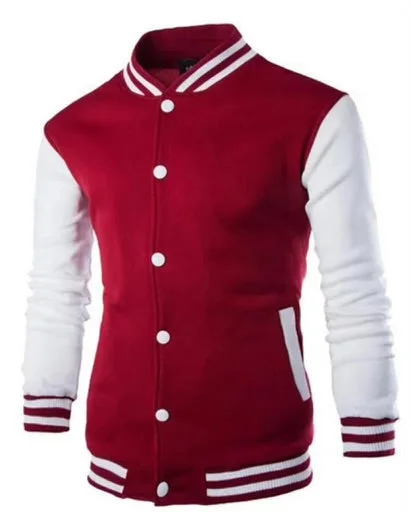 HUDI 9005 Varsity Jacket A-Line Jacket Boat Neck Shawl Collar