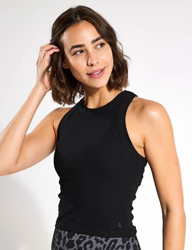 Harmony Tank Top - Black Rib vibrant tank top