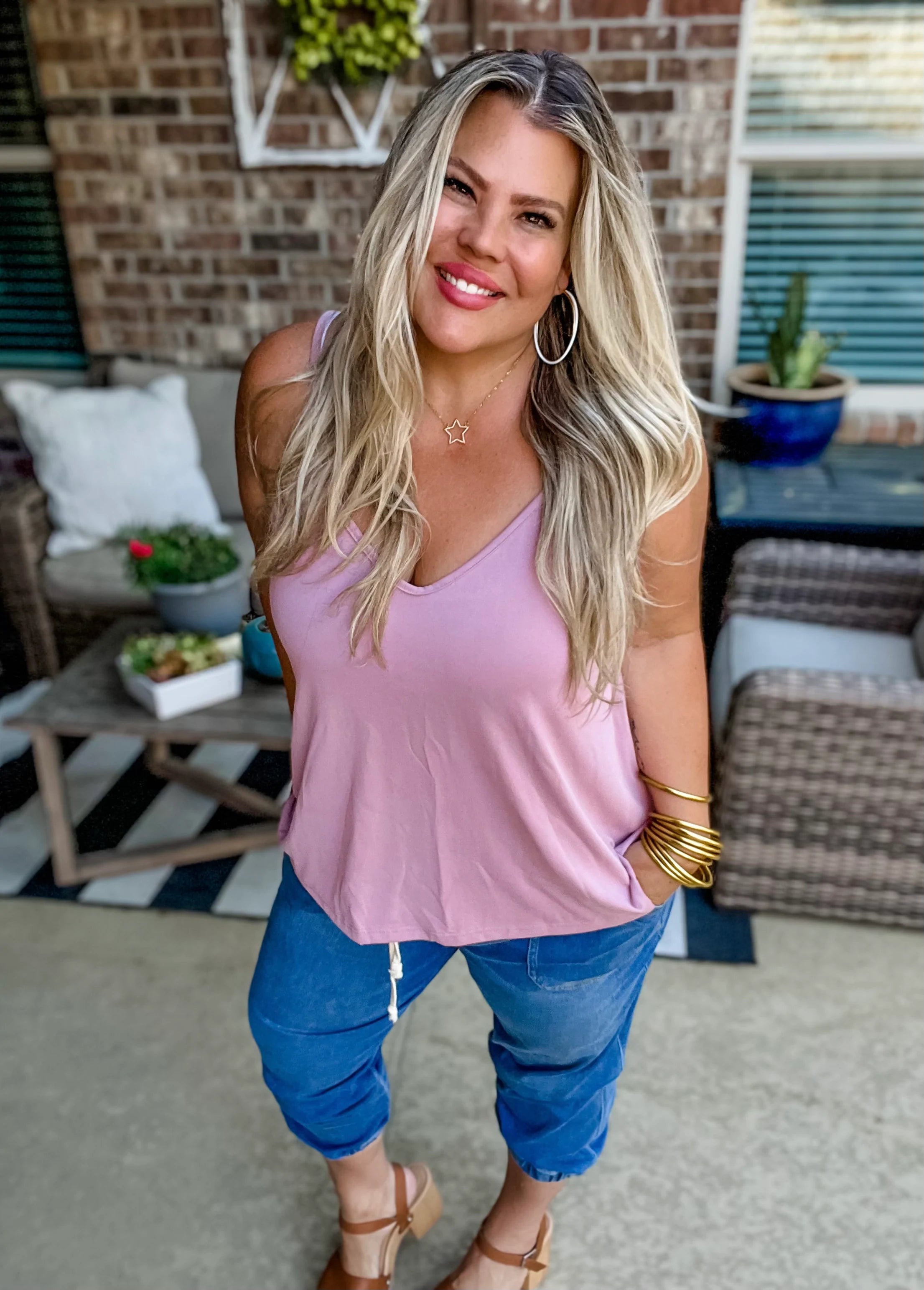 Dreamy Delilah Tank - Modal - Amazingly soft & Luxe! by Blakeley grey tank top