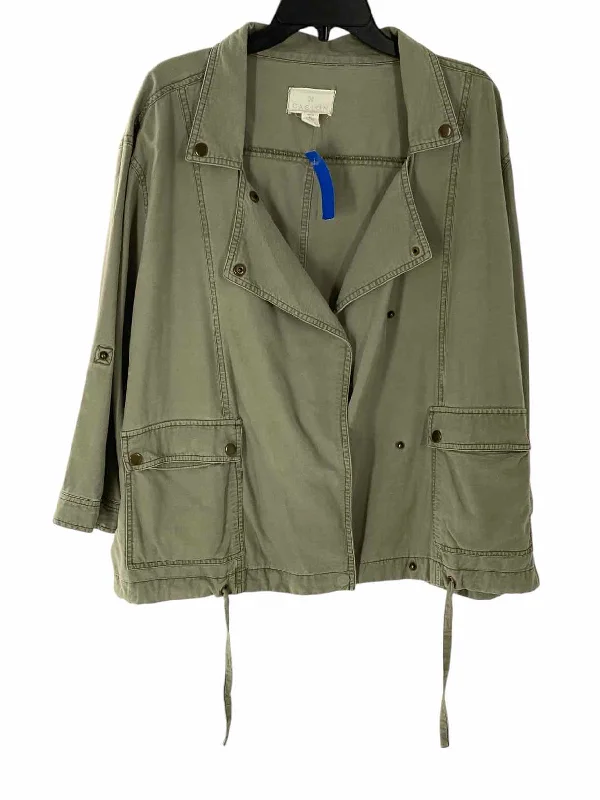 Caslon Size XL Green Jacket Trench Coat Raincoat Waterproof Jacket