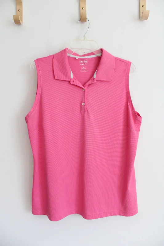 Adidas Pink Athletic Polo Tank | XL baby blue tank