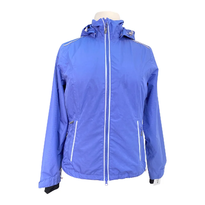 Ovation 'Ayleen' Waterproof Jacket in Denim Blue - Women's Large A-Line Jacket Boat Neck Shawl Collar Ovation 'Ayleen' Waterproof Jacket in Denim Blue - Women's Large A-Line Jacket Boat Neck Shawl Collar