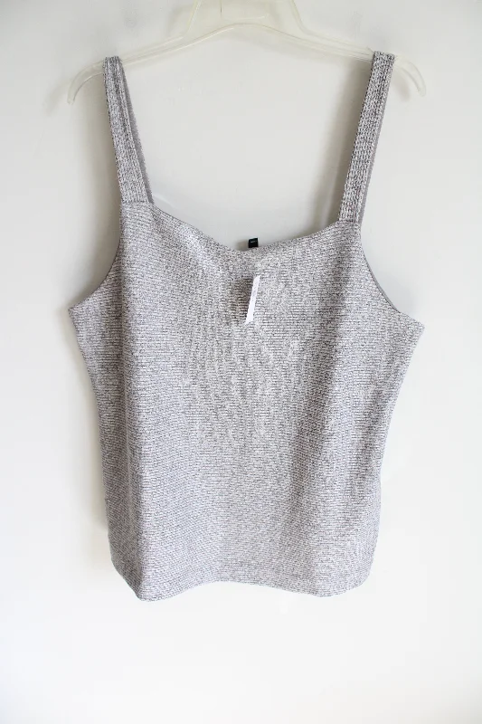 NEW Banana Republic Heathered Gray Rib Knit Tank Top | XXL graphic tank top