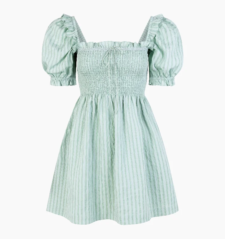 Soft Green Tonal Seersucker