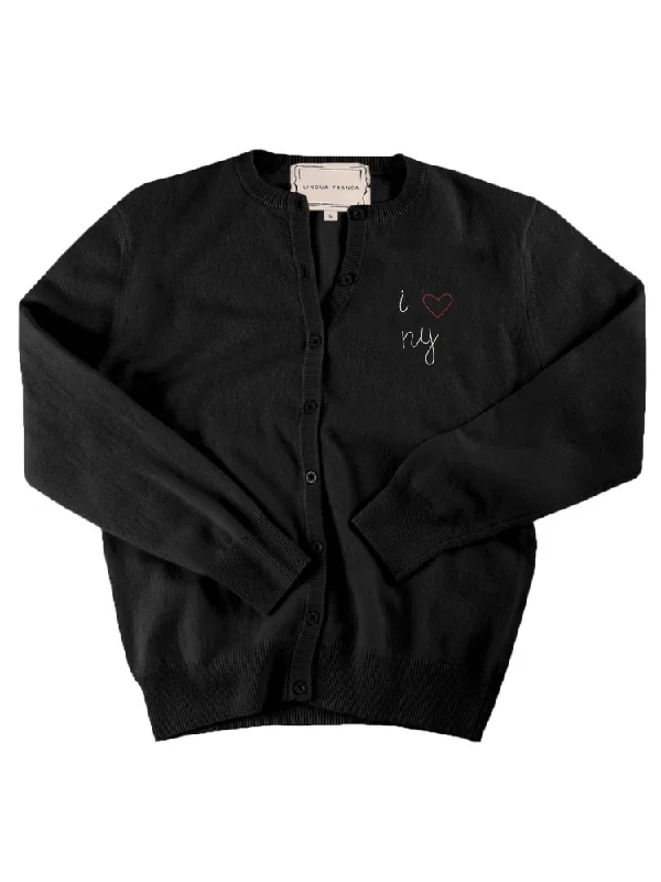 "i heart ny" Cardigan Cable Knit Ribbed Knit Lace Knit