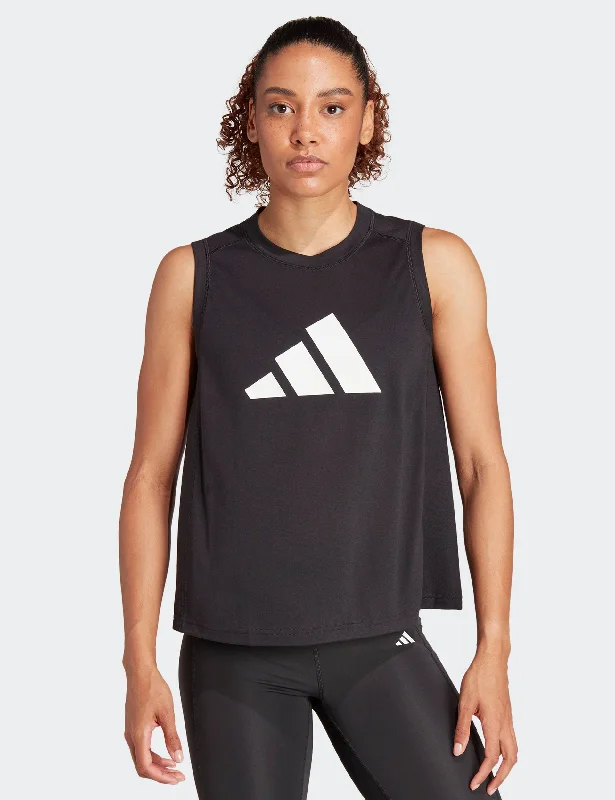 Train Essentials Big Performance Logo Training Tank Top - Black flexible tank top