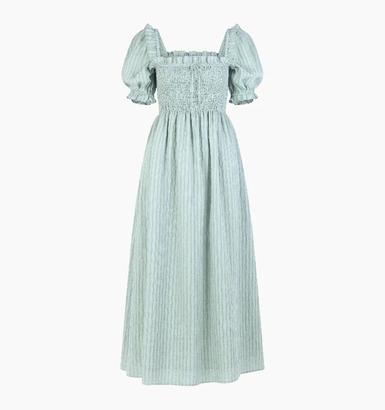 Soft Green Tonal Seersucker