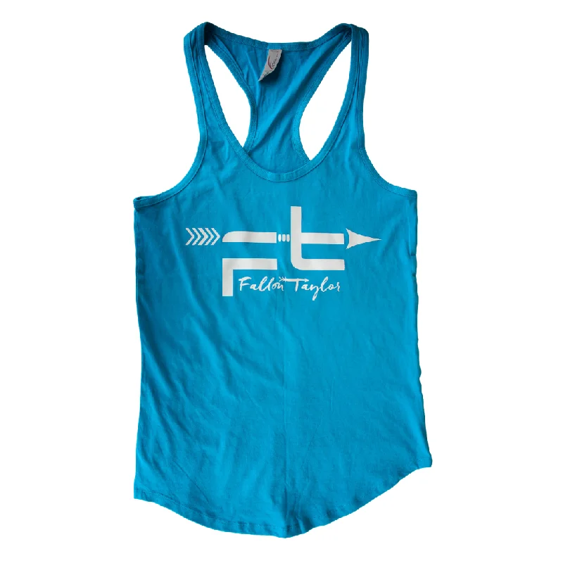 FT (WHITE) - BLUE TANK gold tank top