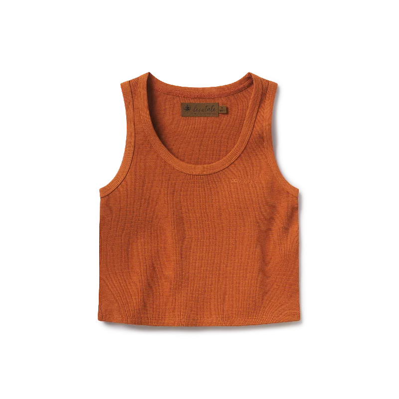 Women's Waffle Thermal Tank breathable tank top