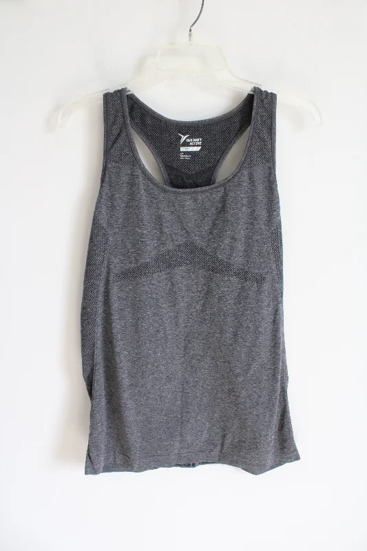 Old Navy Active Fitted Go-Dry Gray Tank | L one shoulder tank