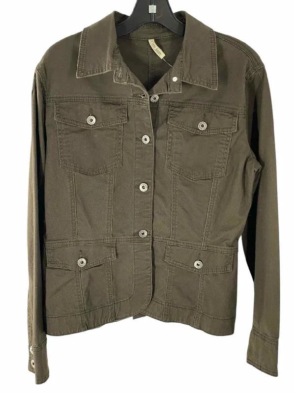 Ethyl Size M Green Jacket Hoodie Zip-Up Jacket Button-Up Jacket