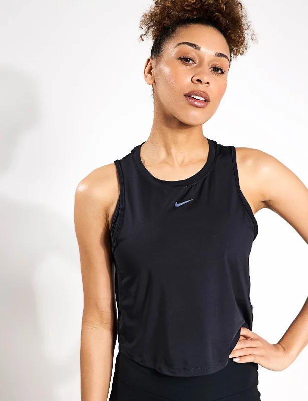 One Classic Dri-FIT Cropped Tank Top - Black loose fit tank