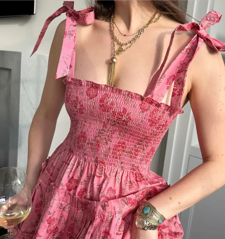 The Ribbon Charlotte Nap Dress - Pink Pimlico Floral