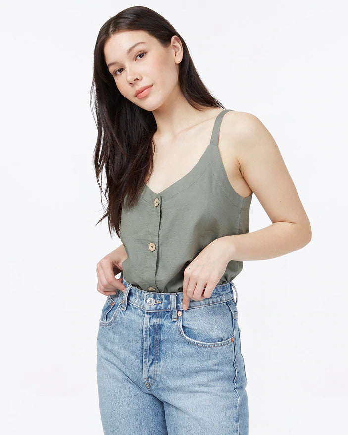 TENTREE Main Street Tank Women's Agave Green flexible tank top