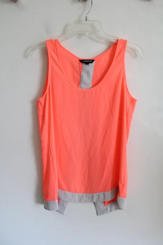 Express Neon Pink Chiffon Tank | M stylish tank top