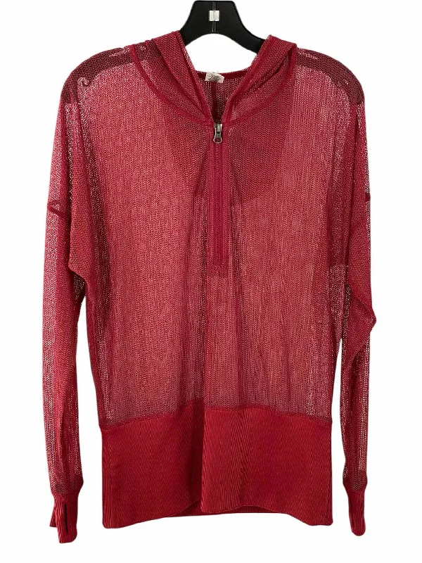 Soybu Size M Red Net Athletic Jacket Insulated Jacket Fitted Jacket Loose Jacket