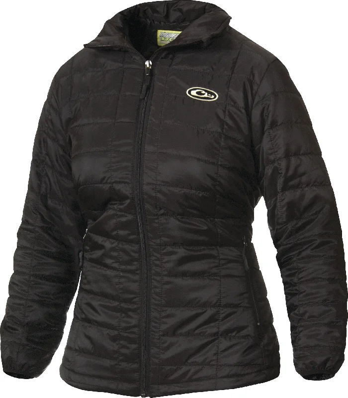 Drake Ladies Synthetic Down Jacket Herringbone Jacket Checkered Jacket Solid Jacket