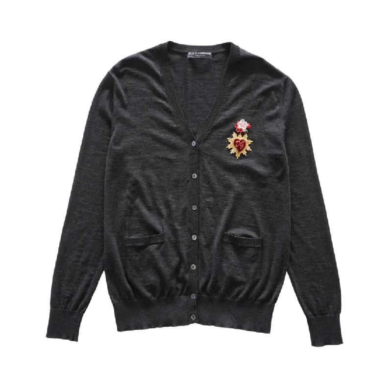 Dolce & Gabbana Cardigan - Women's 44 Satin Fabric Silk Fabric Chiffon Fabric
