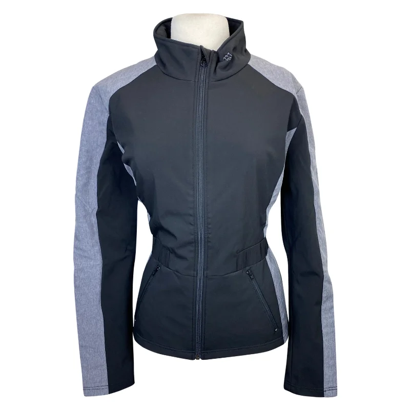 Equiline 'Dea' Softshell Jacket in Black/Grey - Women's Medium Denim Fabric Leather Fabric Suede Fabric Equiline 'Dea' Softshell Jacket in Black/Grey - Women's Medium Denim Fabric Leather Fabric Suede Fabric