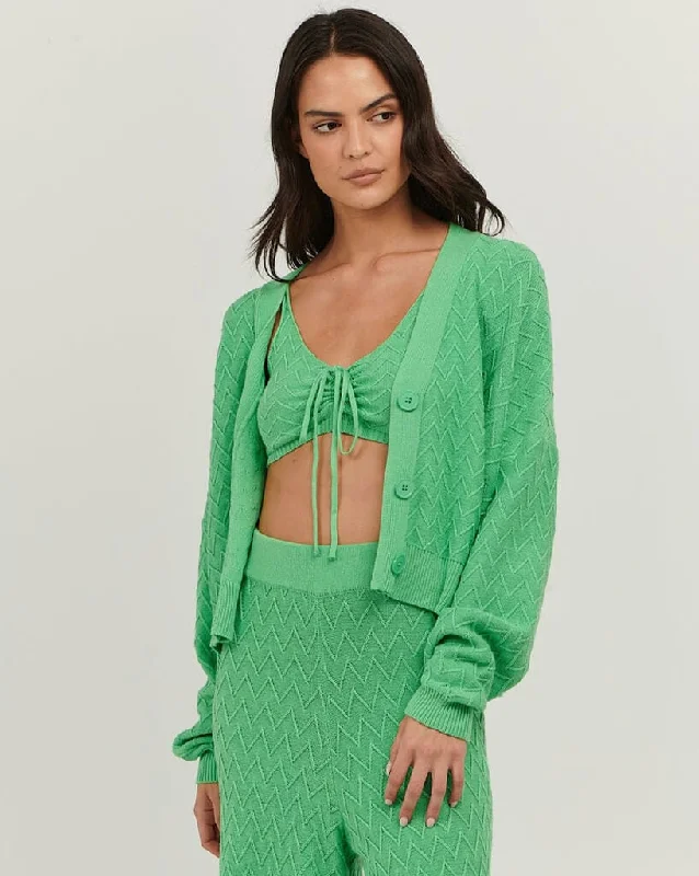 Camila Cardigan Satin Blend Silk Blend Wool Blend