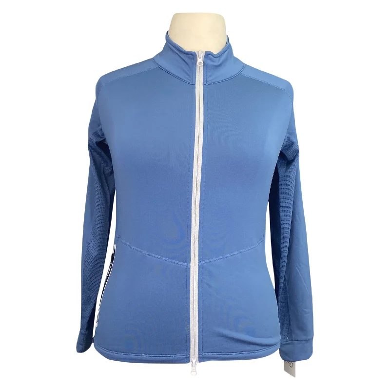 Horze 'Vera' Sweat Jacket in Coronet Blue - Women's Large Satin Jacket Silk Jacket Chiffon Jacket Horze 'Vera' Sweat Jacket in Coronet Blue - Women's Large Satin Jacket Silk Jacket Chiffon Jacket