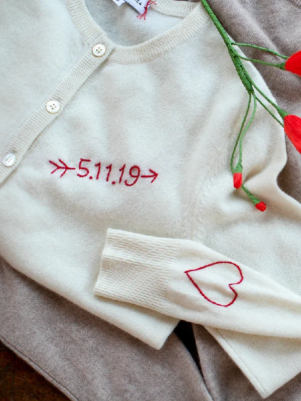 Arrow Date Cardigan Spandex Rayon Corduroy