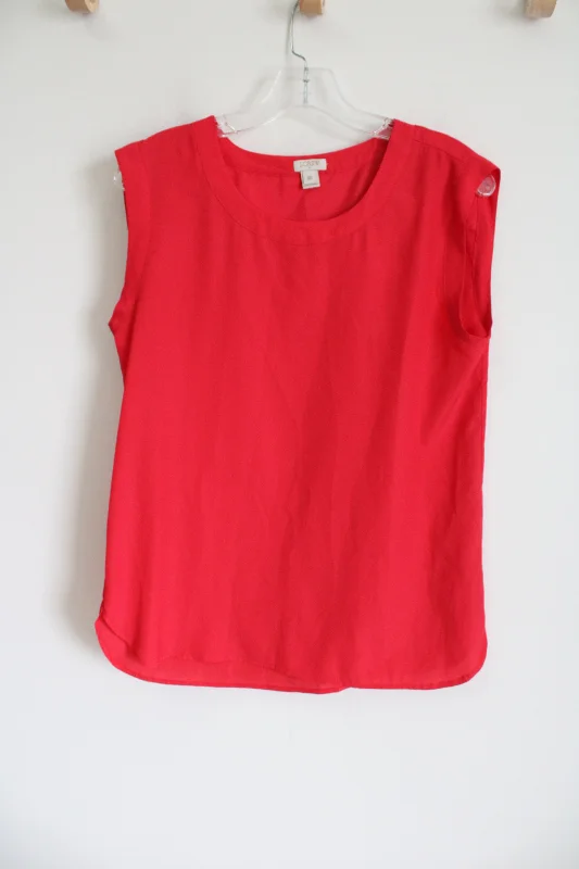 J.Crew Red Boxy Tank Blouse | XS ribbed tank top