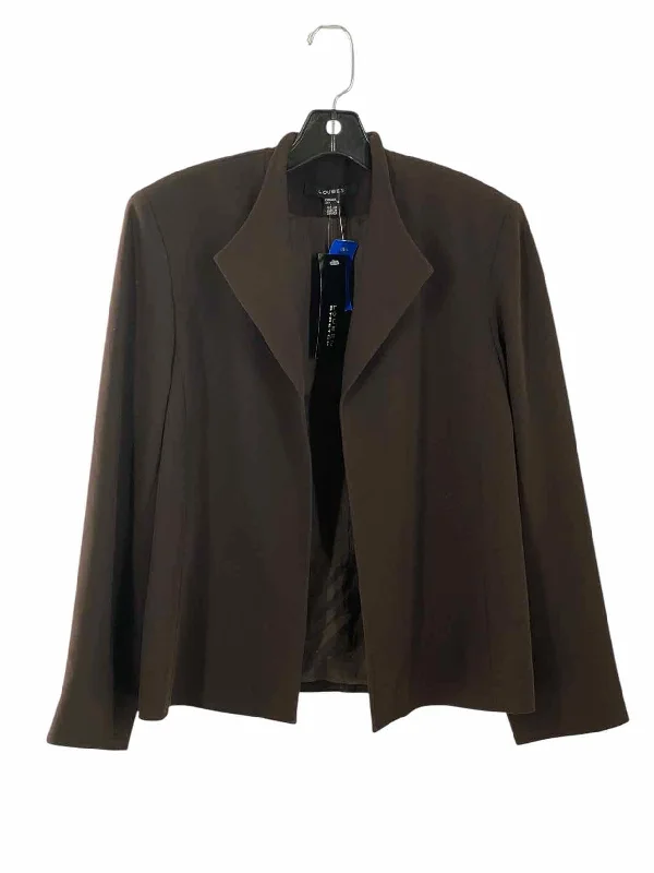Louben Size 12 Brown NWT Jacket Nylon Fabric Polyester Fabric Spandex Fabric