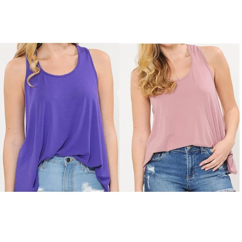 Burgundy Apparel Women's Solid Racerback Tank mesh tank top