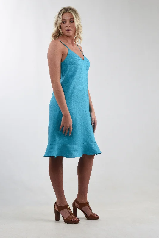 Linen Flounce Dress