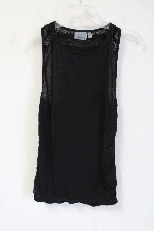 Athleta Black Meshy Tank | XS lime green tank