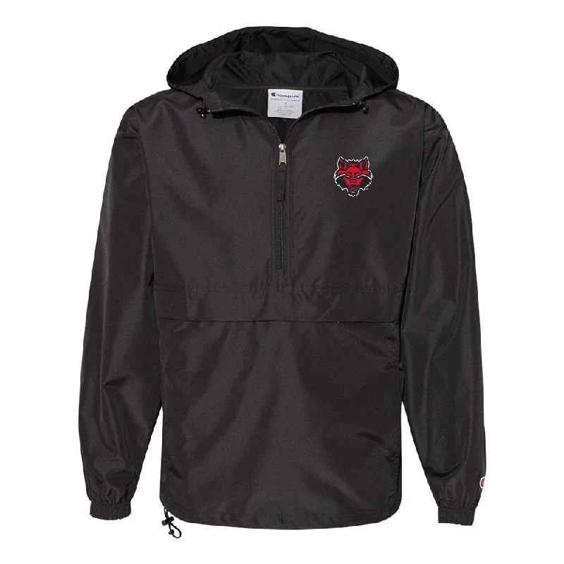 Arkansas State - NCAA Women's Cross Country : Veronique Gividen - Quarter Zip Jacket Nylon Fabric Polyester Fabric Spandex Fabric Arkansas State - NCAA Women's Cross Country : Veronique Gividen - Quarter Zip Jacket Nylon Fabric Polyester Fabric Spandex Fabric