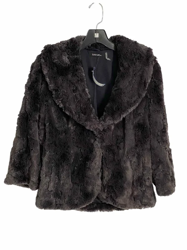 Dolce Cabo Size XS Black Jacket A-Line Jacket Boat Neck Shawl Collar