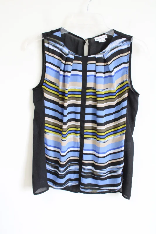 Liz Claiborne Multi-Colored Striped Tank | S sage tank top