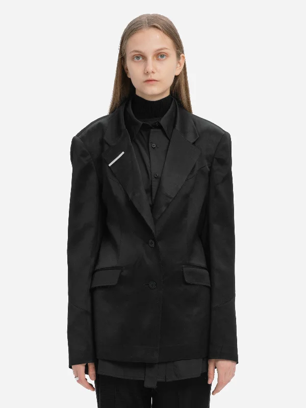 004 - Double Layer Tailored Jacket Herringbone Jacket Checkered Jacket Solid Jacket