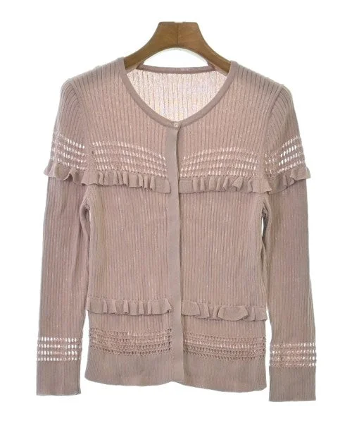 ANAYI Cardigans Real Fur Shearling Chenille