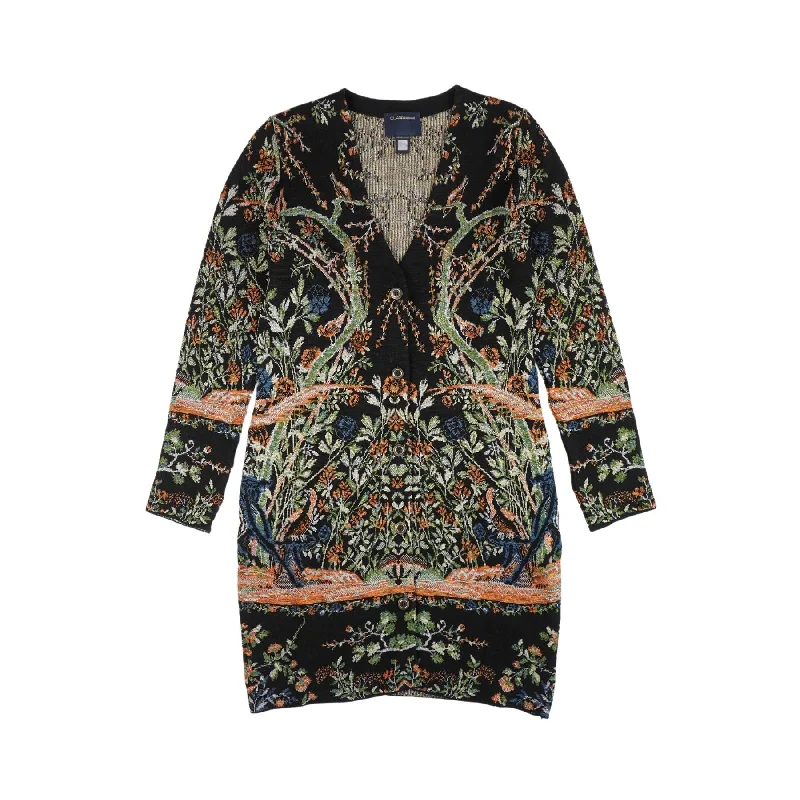Class Roberto Cavalli Cardigan - Women's S Rayon Fabric Velvet Fabric Corduroy Fabric