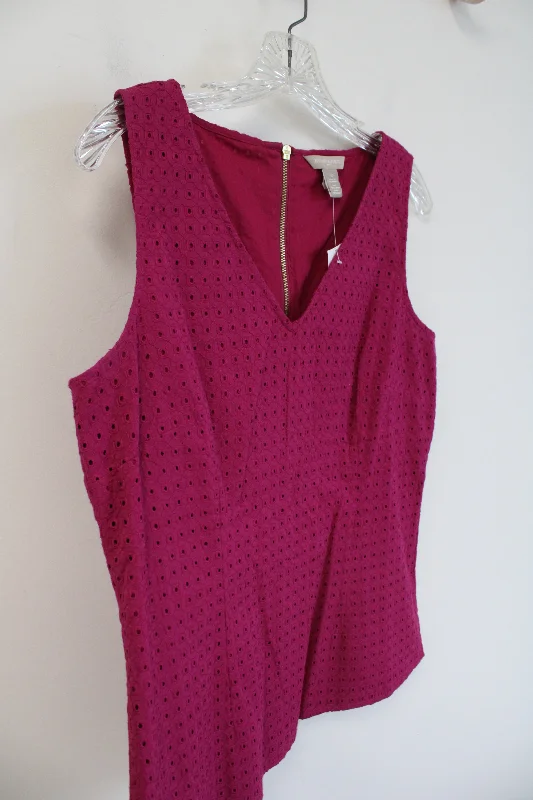 NEW Banana Republic Magenta Lace Eyelet Tank Top | 10 lavender tank top