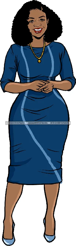 Afro Beautiful Woman Fashion Female Girl Model Dress Goddess Diva Classy Lady .SVG Cut Files For Silhouette Cricut and More!