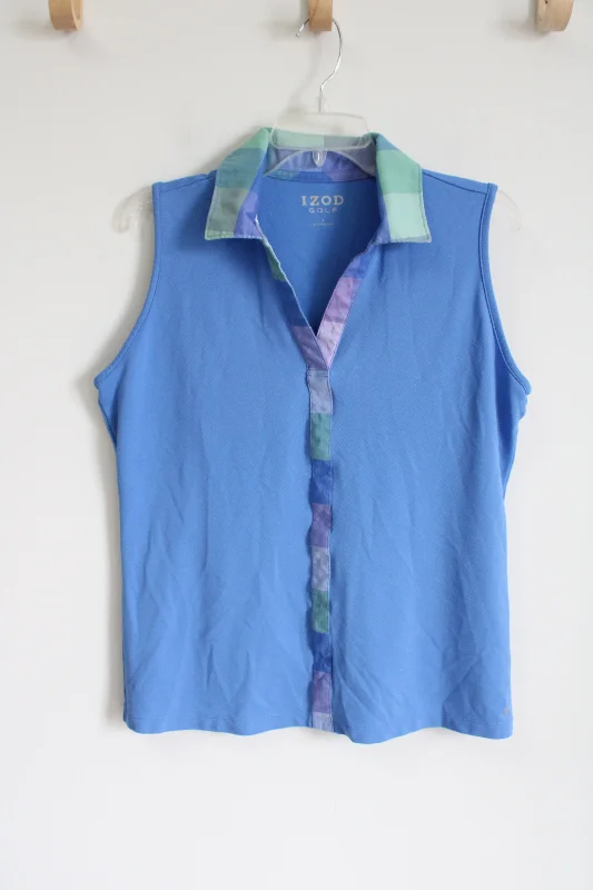 Izod Golf Blue Polo Tank | L lavender tank top