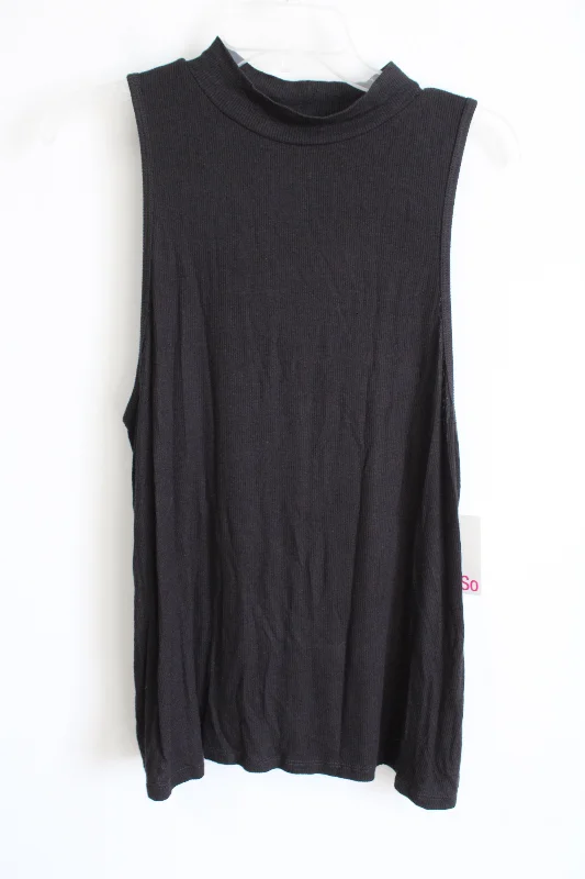 NEW So Black Mock Neck Tank | XXL seamless tank top