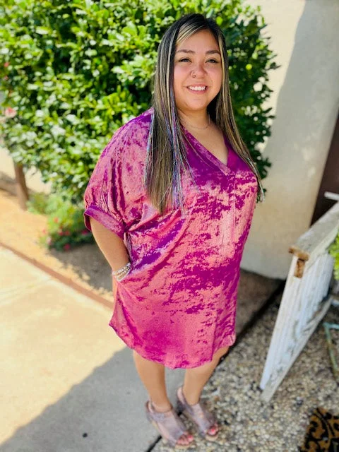 Purple Metallic Dress