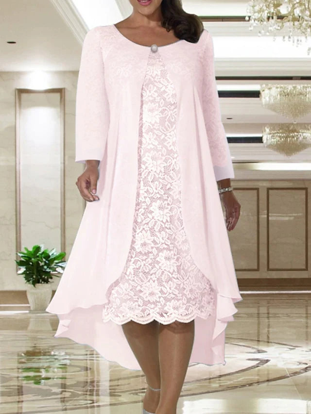 A-line/Princess spoon tea long mother of the bride dresses