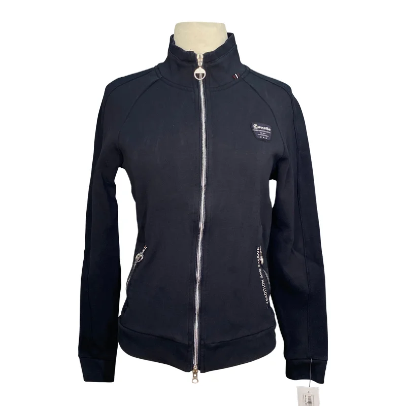 Cavallo Zip Up Jacket in Navy - Women's XS Wool Jacket Cashmere Jacket Tweed Jacket