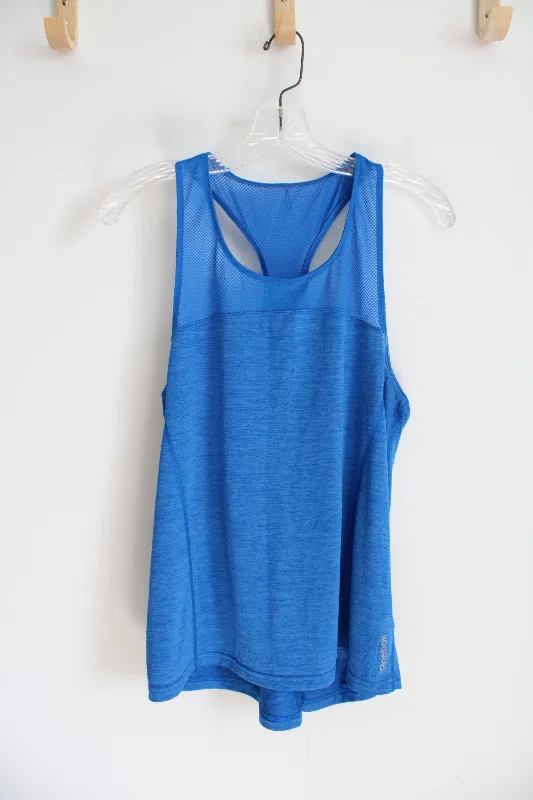 Reebok Blue Razorback Athletic Tank Top | M slim fit tank